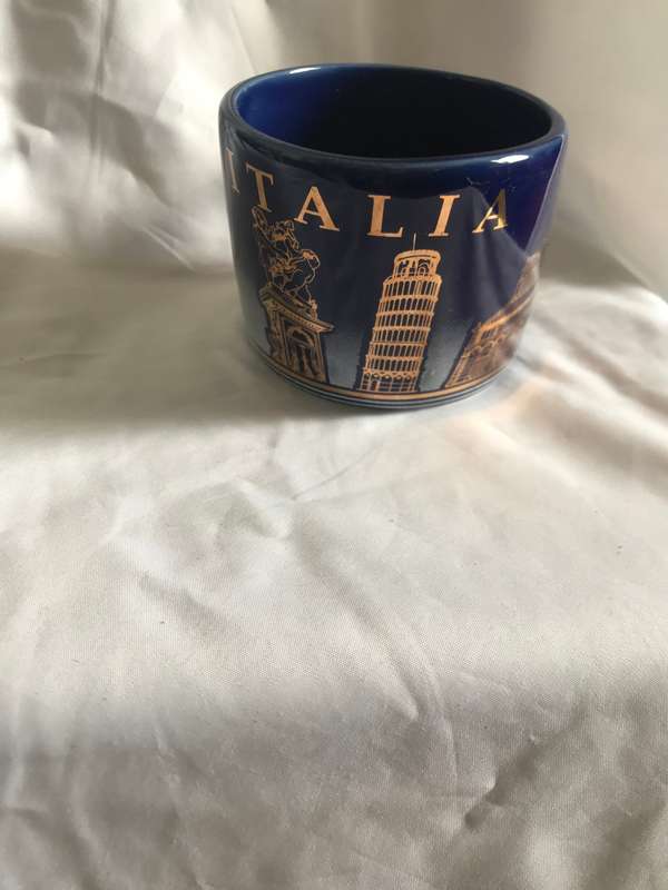 Leaning Tower Of PISA Coffee Mug - Blue & Gold