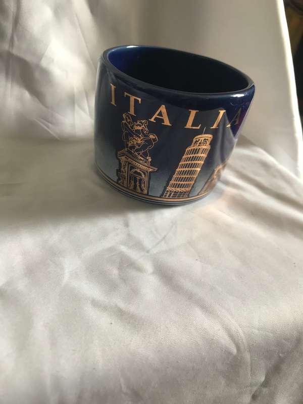 Leaning Tower Of PISA Coffee Mug - Blue & Gold