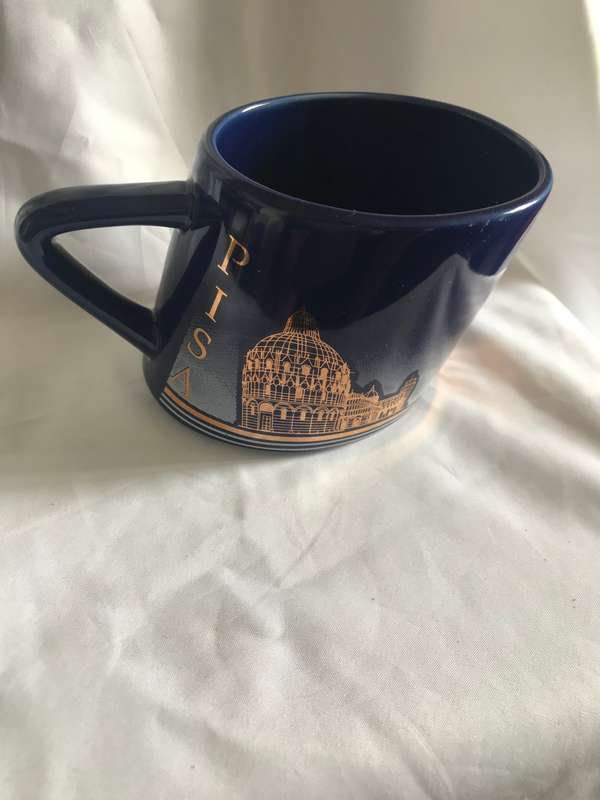 Leaning Tower Of PISA Coffee Mug - Blue & Gold