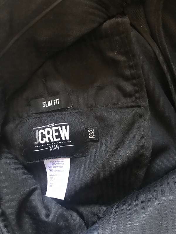 J.Crew Mens Trousers Black size 32 very good condition