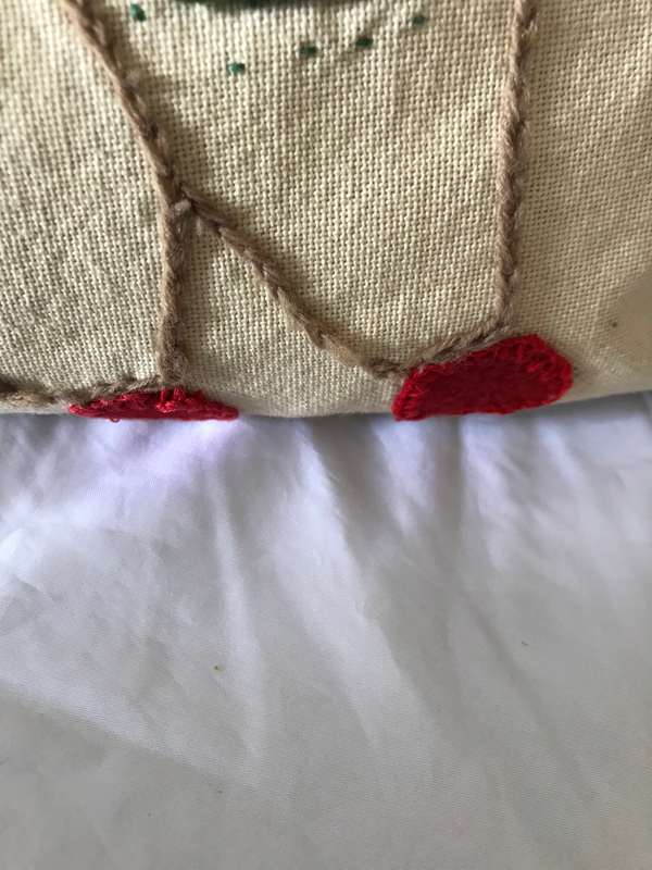 Vintage embroidered cushion and cover
