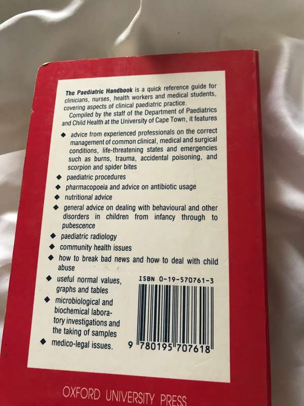 The Paediatric Handbook New Edition H de V Heese