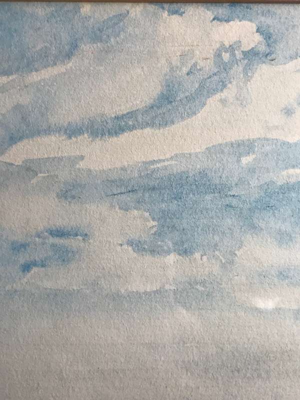 V Turner Water Colour Painting signed dated 1951 mid 20th century frame 55cm x 47cm