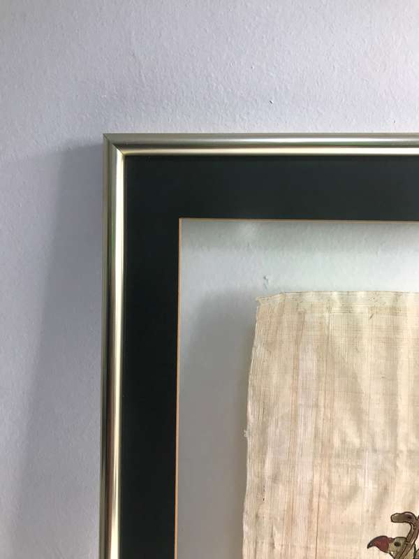 Papyrus Pharaoh Side Profile Painting in Metal Frame Screws Disassemble 61cm x 51cm