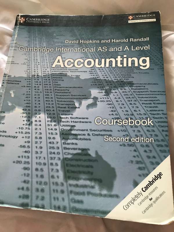 CAMBRIDGE INTERNATIONAL AS & A LEVEL ACCOUNTING COURSEBOOK (2ND EDITION)