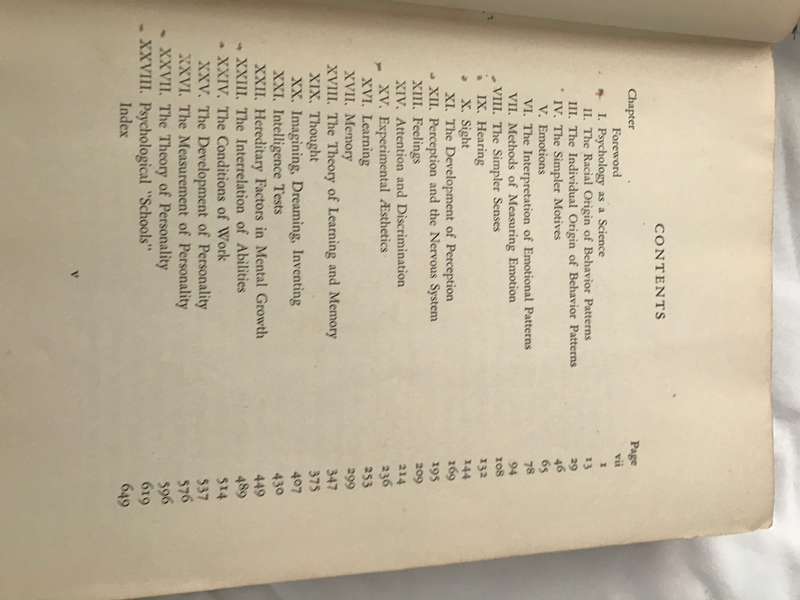 General Psychology by Garner Murphy 1933. pages 657