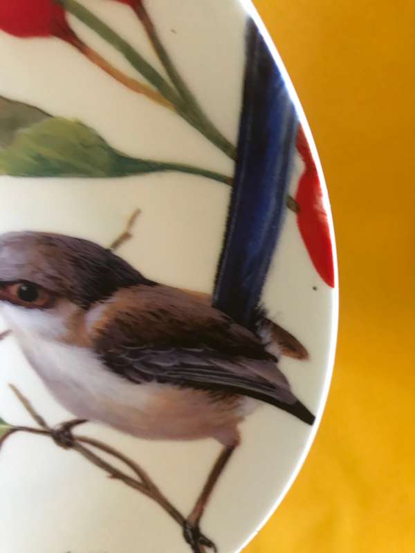 Maxwell and Williams Blue Wrens dish  Bone china  Eric Shepherd  Australian birds