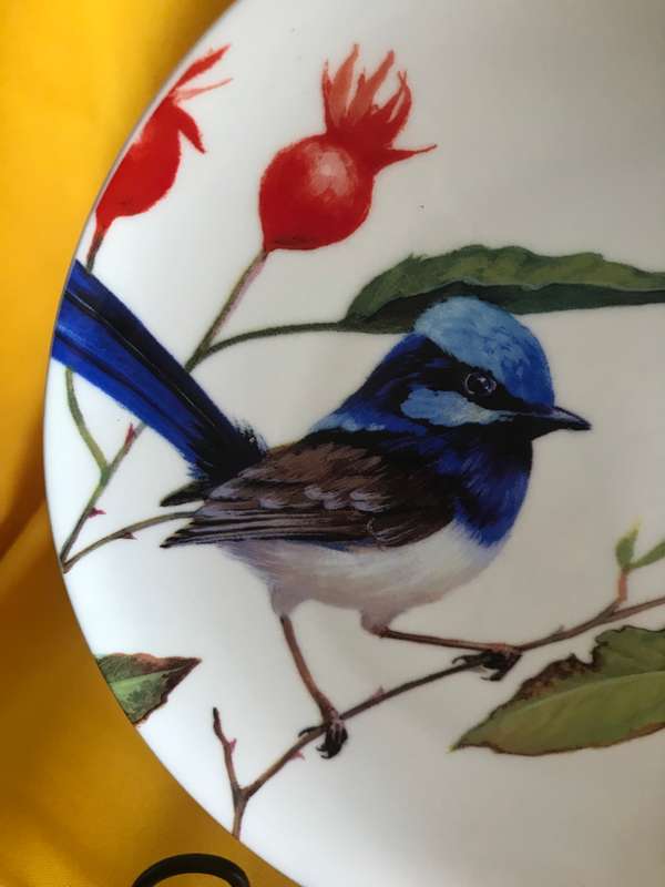 Maxwell and Williams Blue Wrens dish  Bone china  Eric Shepherd  Australian birds