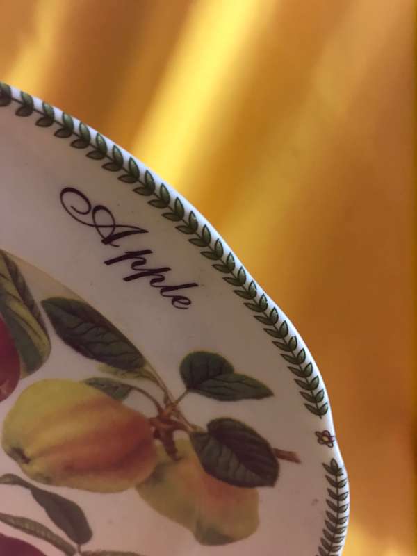 Royal Traditions Botanical Fruit Salad Plate stoneware