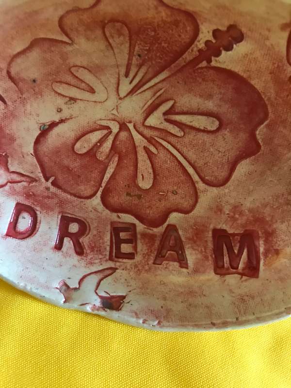 Hand painted decor x2