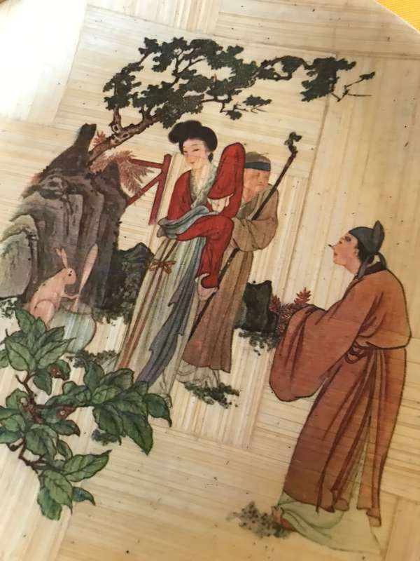 Vintage Set Of 6 Bamboo Plates Made In Taiwan