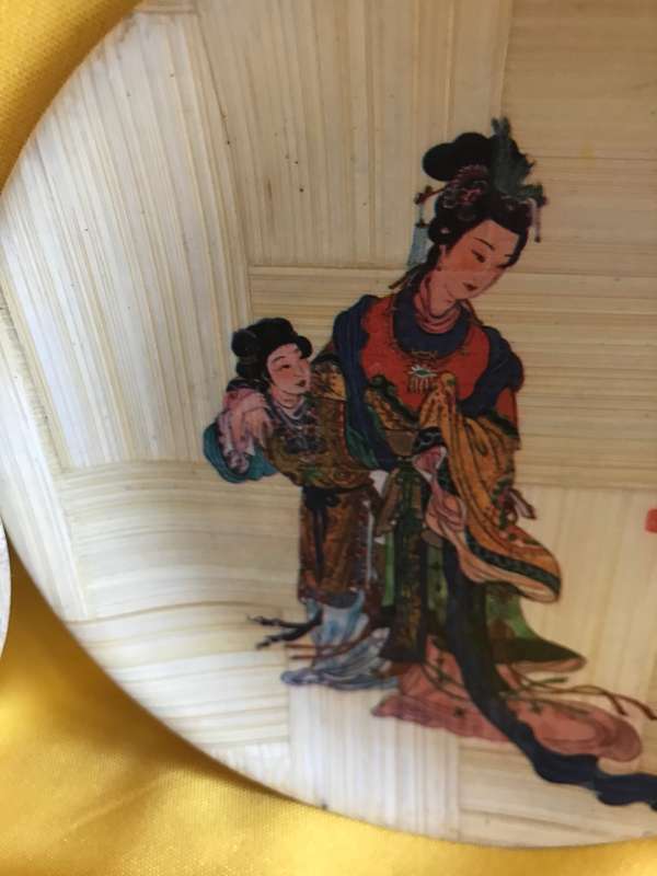 Vintage Set Of 6 Bamboo Plates Made In Taiwan