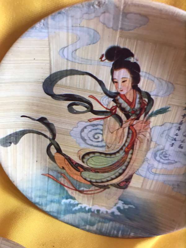 Vintage Set Of 6 Bamboo Plates Made In Taiwan