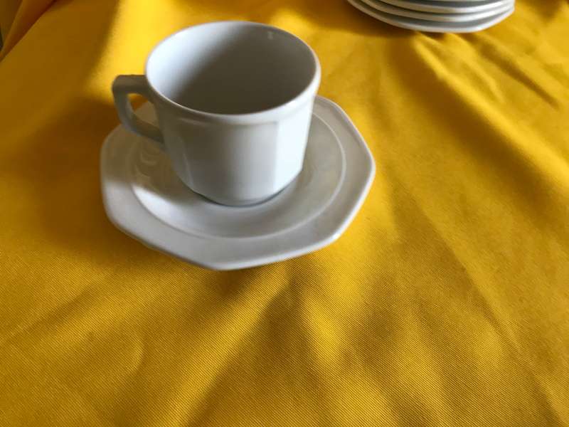 Espresso  cups 8 and sauces 8 with tray Continental china supra dura