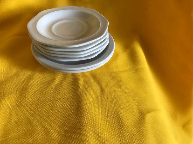 Espresso  cups 8 and sauces 8 with tray Continental china supra dura