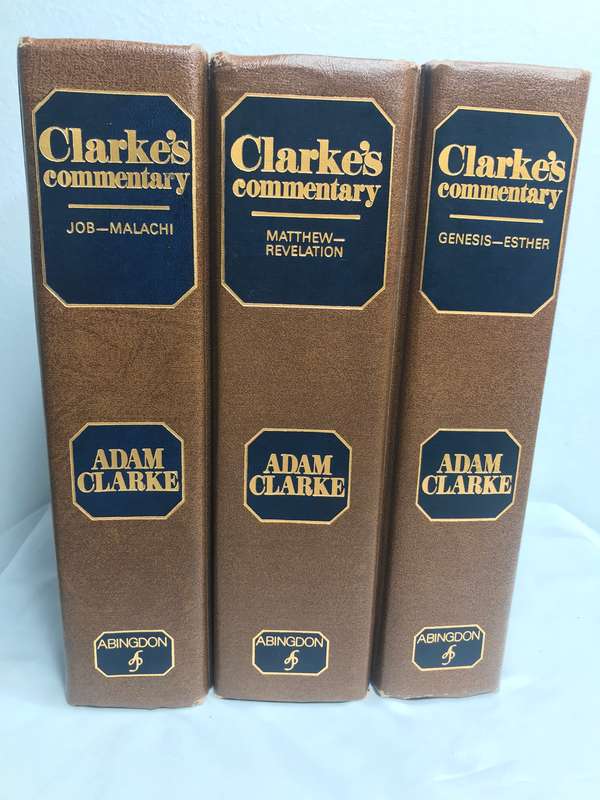 Bible Vintage Adam Clarke Commentary 3 Volume Set Leather Cover Good Condition