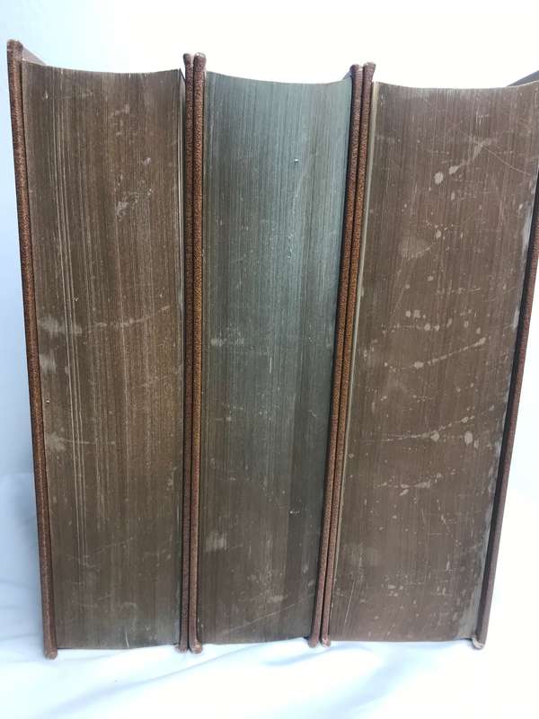 Bible Vintage Adam Clarke Commentary 3 Volume Set Leather Cover Good Condition