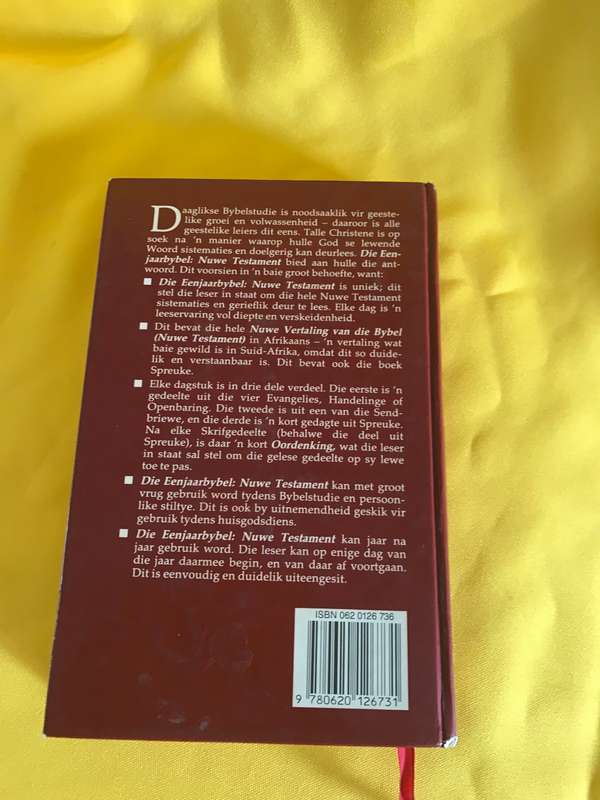 Die Eenjaarbybel Nuwe Testament  lees die volledige nuwe testament in 365 dae