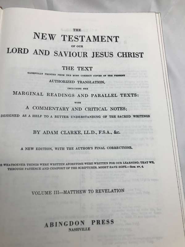 Bible Vintage Adam Clarke Commentary 3 Volume Set Leather Cover Good Condition