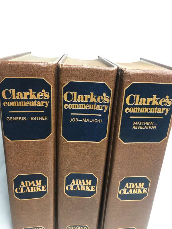 Bible Vintage Adam Clarke Commentary 3 Volume Set Leather Cover Good Condition