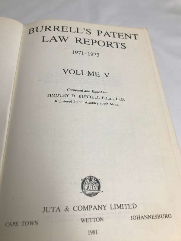 Burrells Patent Law Reports 1971-1973 number 5