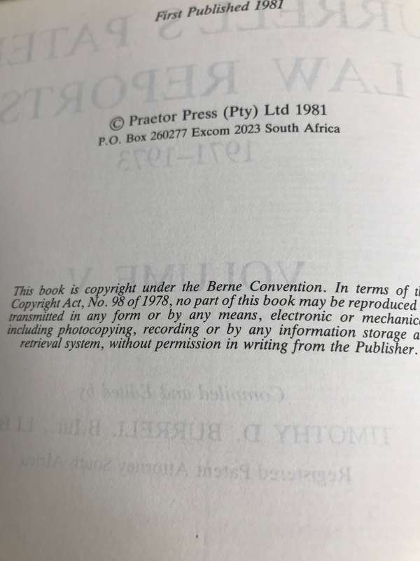 Burrells Patent Law Reports 1971-1973 number 5