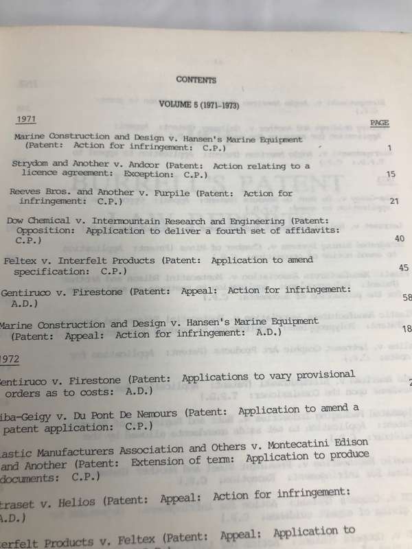 Burrells Patent Law Reports 1971-1973 number 5