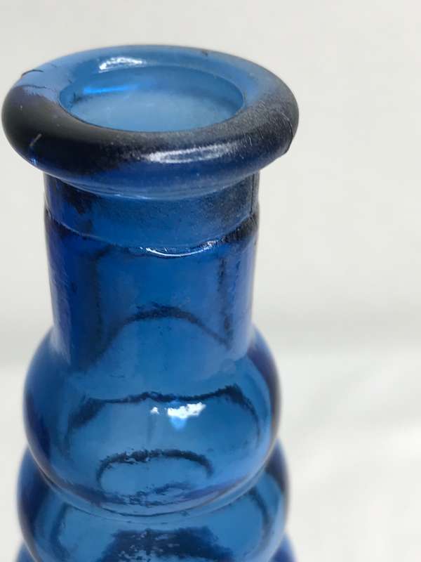 Blue Beehive Bottle or Vase Vintage