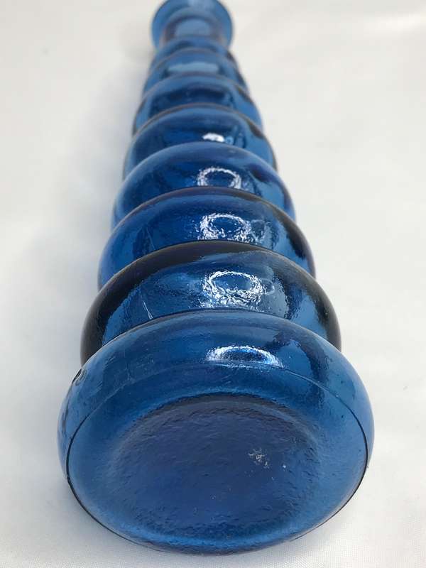 Blue Beehive Bottle or Vase Vintage