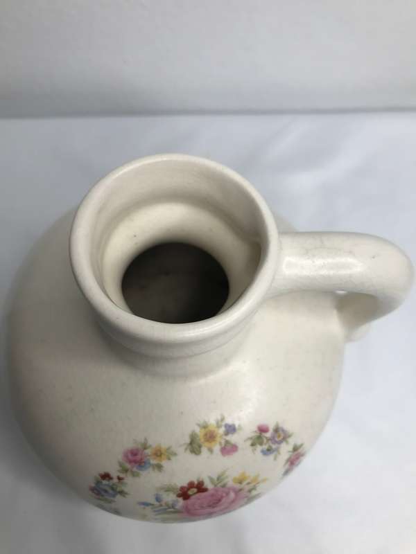 Jug or Vase Porcelain Flower Painting Ceramic 13cm x 14 cm Vintage