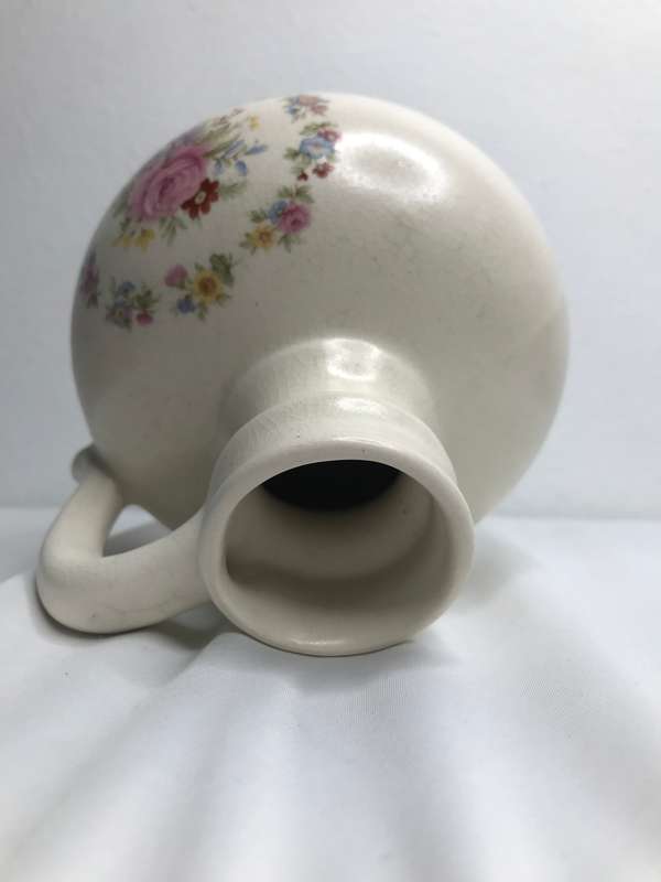 Jug or Vase Porcelain Flower Painting Ceramic 13cm x 14 cm Vintage