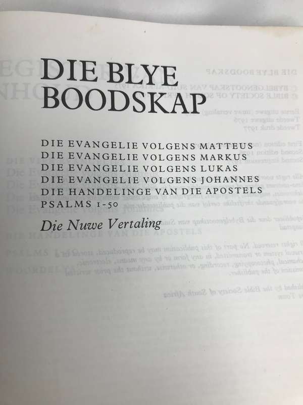 Bybel Die Blye Boodskap 1977 Tweede Uitgawe Tweede Druk
