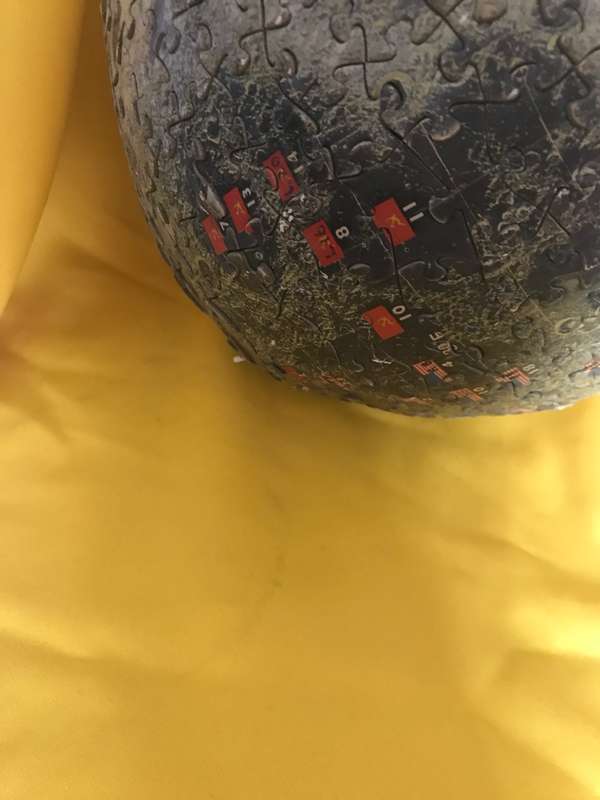 Puzzle Ball Completed soccer ball size