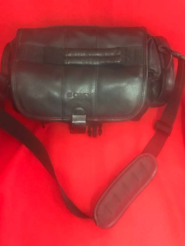 Sony leather Camara carry shoulder bag