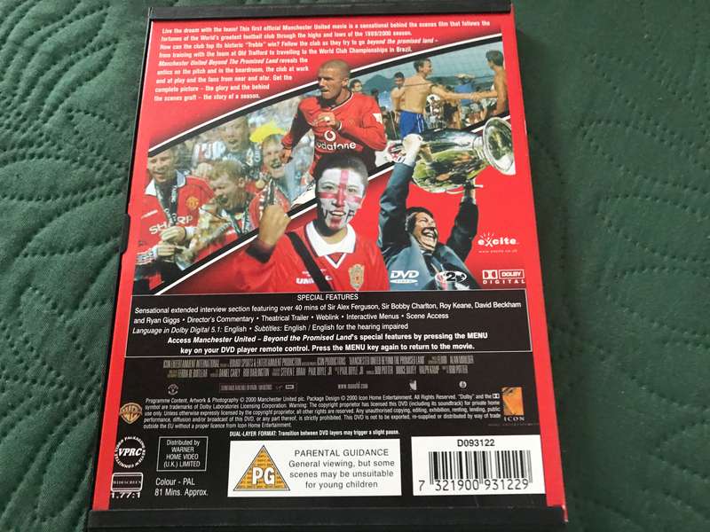 Manchester United. eyond the promised land DVD
