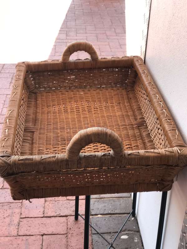 Wicker Tray Large Vintage 80cm x 60cm strong build
