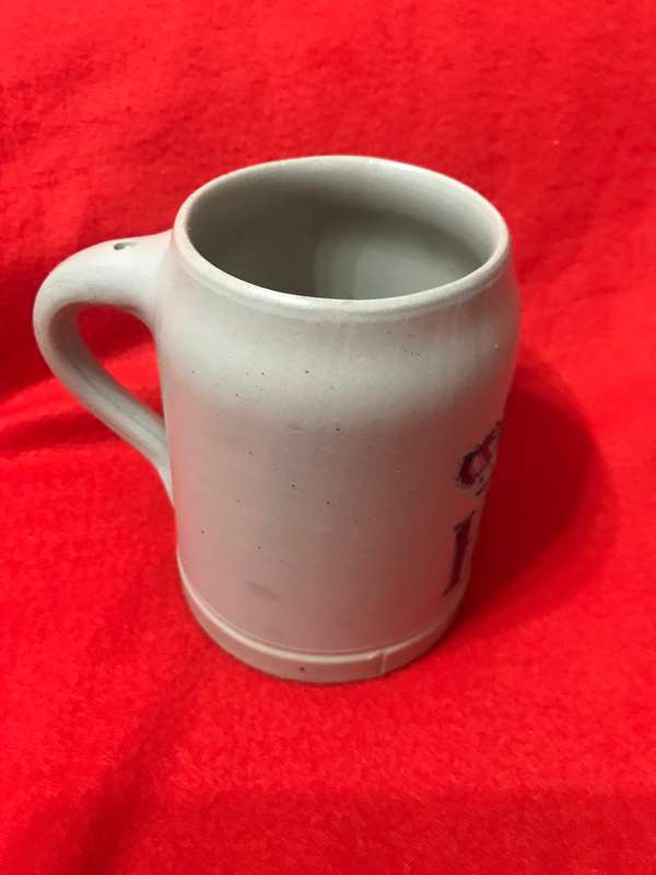 Hofbrauhaus Munchen HB German Grey Beer Mug with Crown Germany