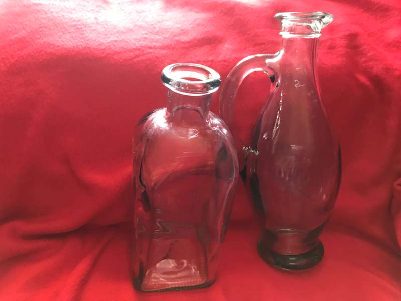 Olive oil bottle with handle and Glass bottle