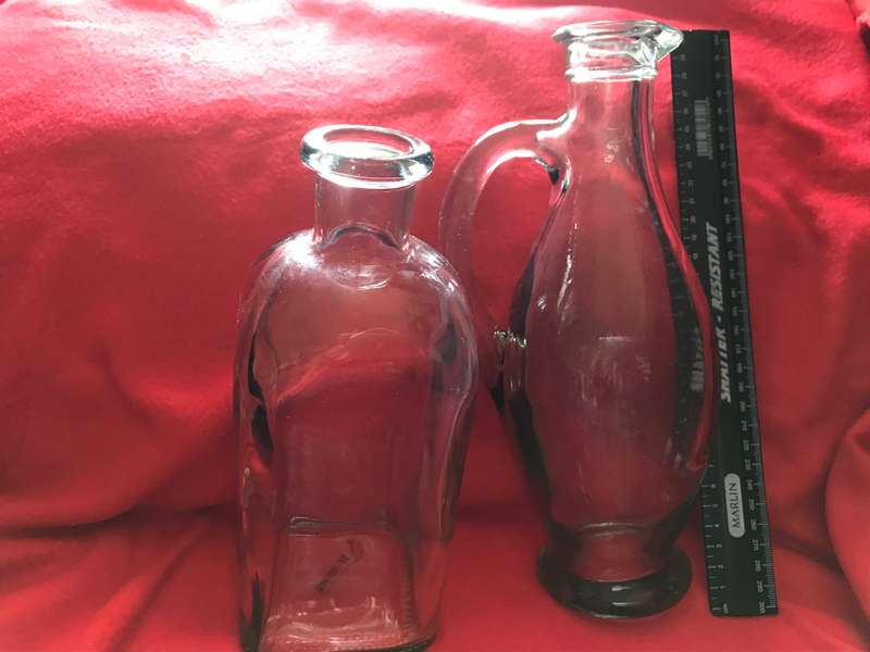 Olive oil bottle with handle and Glass bottle