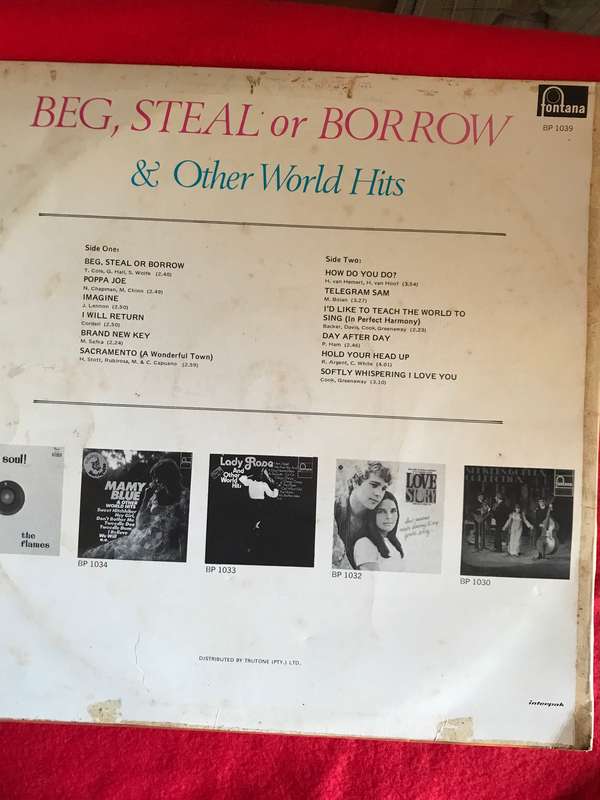 BEG, STEAL OR BORROW & OTHER WORLD HITS - VINYL LP