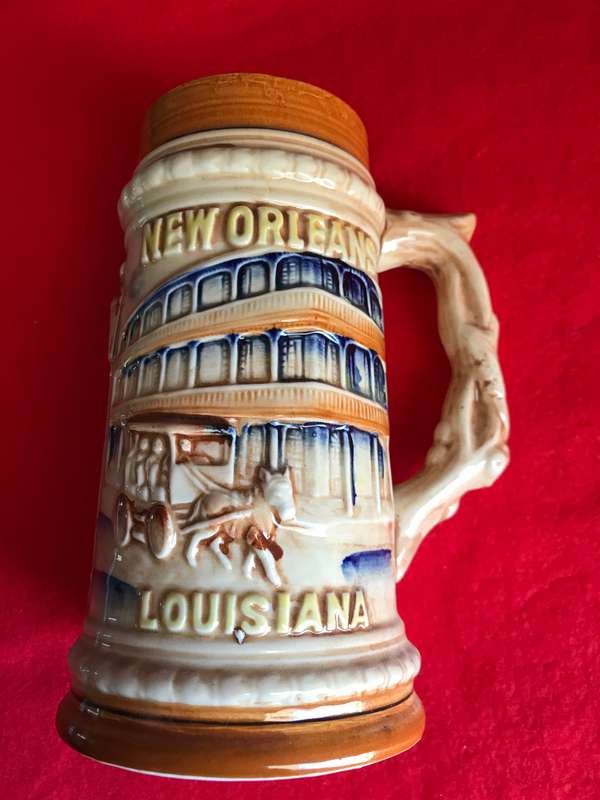 Vintage 3D Design Beer Stein New Orleans Louisiana