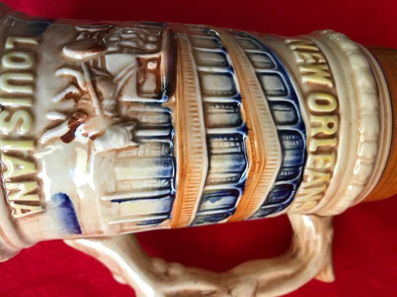 Vintage 3D Design Beer Stein New Orleans Louisiana