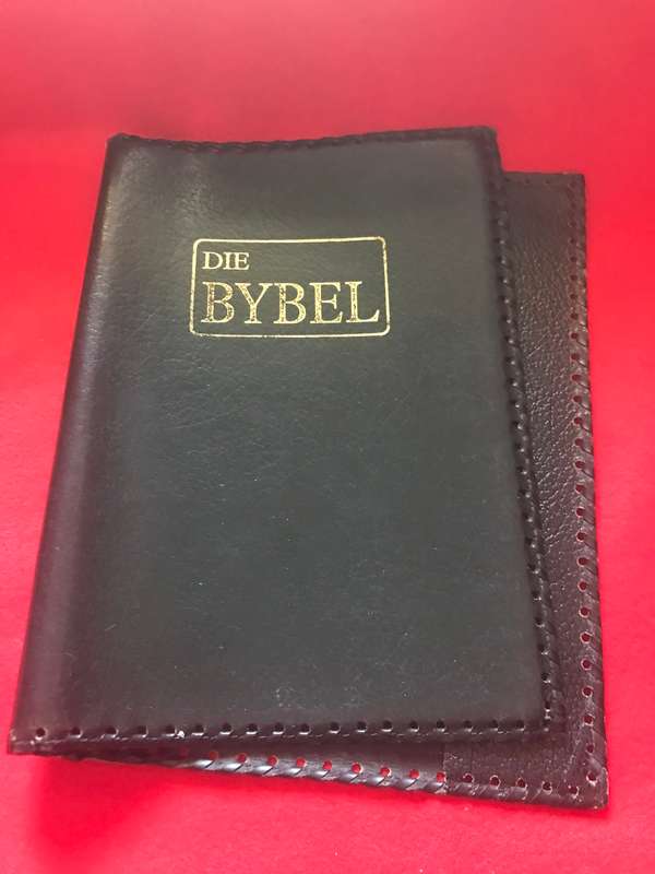 Leather black Bible cover
