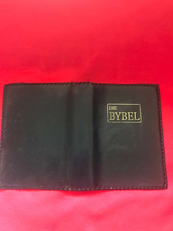 Leather black Bible cover