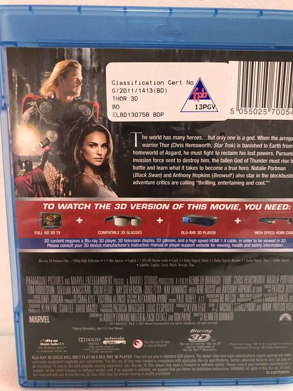 Blu-ray Thor Limited 3D Edition
