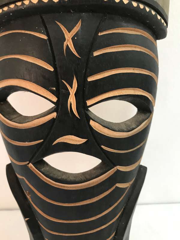 African Tribal Mask with markings 42cm High Hand caved