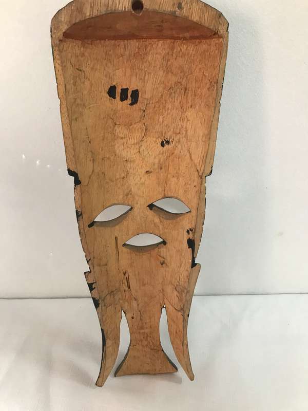 African Tribal Mask with markings 42cm High Hand caved