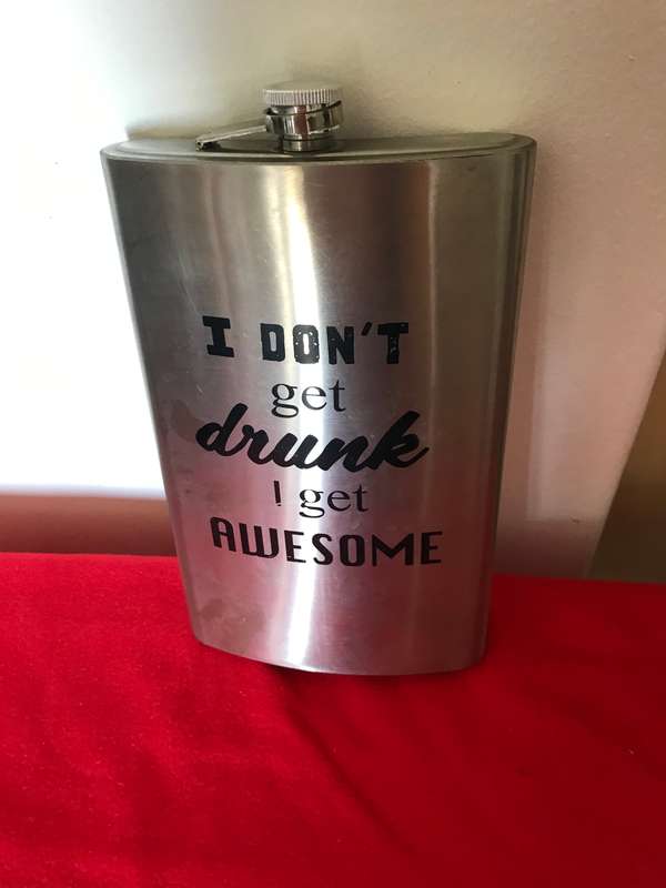 Hip flask 64oz stainless steal Man Cave