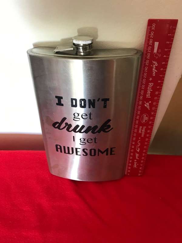 Hip flask 64oz stainless steal Man Cave