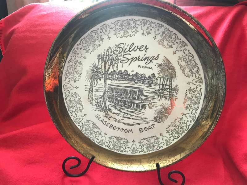 Silver Springs Florida Glassbottom boat Collectors plate Made in  USA